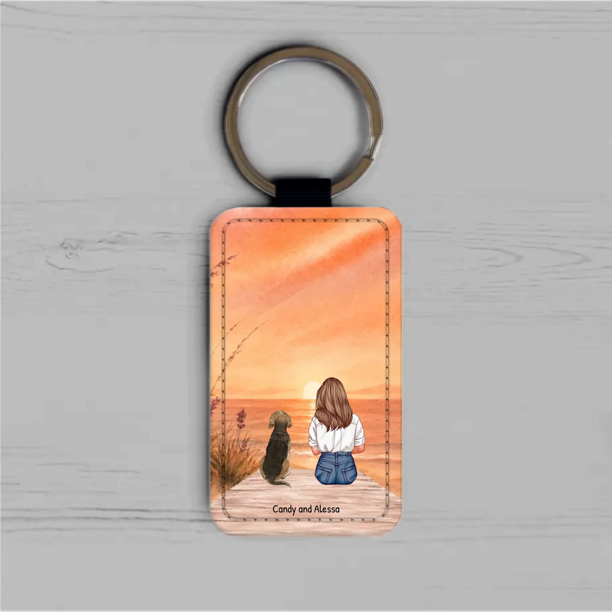 Custom Keychain - On the Go with Your Pet