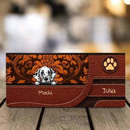 Personalized wallet - suede look