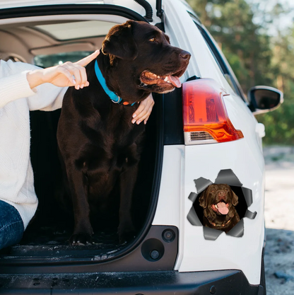 Personalized Car Sticker - Peeking Photo