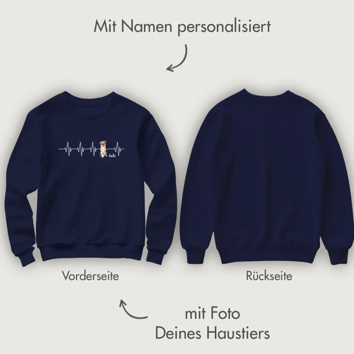 Personalized Sweatshirt - Heartbeat