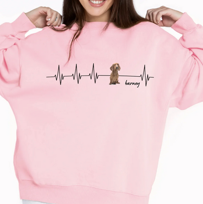 Personalized Sweatshirt - Heartbeat